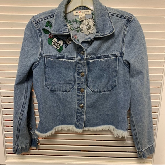 H&M Coachella Embroidered Jean Jacket 4 - Picture 10 of 12